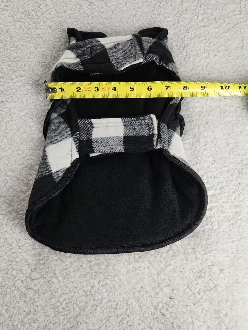 Eddie Bauer Black Pet Fleece Buffalo Plaid Jacket White Black Small